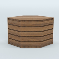 Стол-ресепшен серии ПРАЙМ №3А угловой, Орех