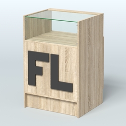 Прилавок "Фаберлинк" №2-600, Дуб Сонома + Черный