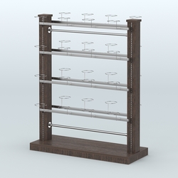 Островная система с перфорацией для головных уборов, Дуб Венге