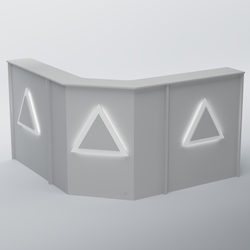 Ресепшен Г-образный серии ТРЕУГОЛЬНИК №3, Серый