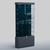 Высокая стеклянная витрина КАПИТОНЕ №31 Темно-серый + 11 Blue
