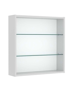 Витрина настенная №1-1Г с двумя полками, Серый