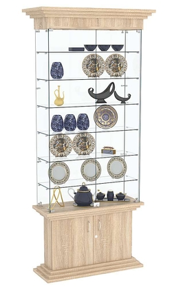 Витрина узкая ЦИТАДЕЛЬ №31, Дуб сонома