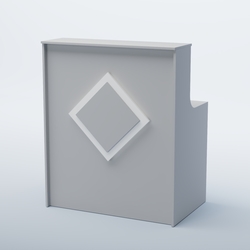 Ресепшен прямоугольный РОМБ №1, Серый