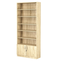 Стеллаж из ДСП с 5-ю полками 300x900 мм серии LEVEL-5 №12 (З/C - ДВП), Дуб Сонома