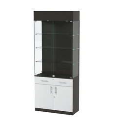 Витрина ювелирная "Диаманд" №14, Черный + Белый