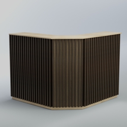 Ресепшен Г-образный серии ВЕРТИКАЛЬ №4, Дуб Сонома + Дуб Венге