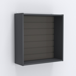 Витрина настенная №201-1В открытая с эконом панелью, Антрацит