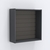 Витрина настенная №201-1В открытая с эконом панелью Антрацит