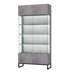 Витрина Монти №2-П, Бетон Чикаго светло-серый F186 ST9