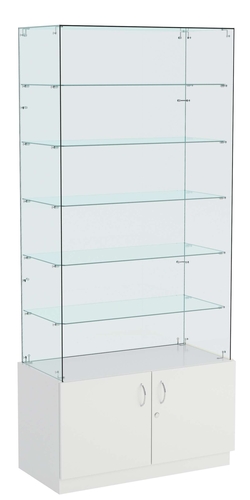 Витрина ИСТРА №605 прямоугольная (З/C - стекло), без дверей., Серый