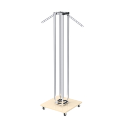 Торговое вешало для одежды с кронштейнами-лезвиями СТРЕЛА №8-10-О-ЛНХ, Крем Вайс