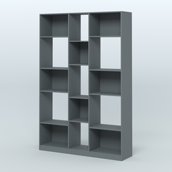 Стеллаж из ДСП серии ЛОФТ №14-1, Темно-Серый