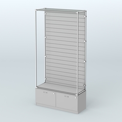 Торговая система ХРОМ (задняя стенка - Экономпанель) №6 с тумбой Т-15, Серый