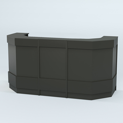 Ресепшен серии ПРАЙМ №6Б со скошенными углами, Черный