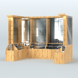 Павильон с прозрачными дверками серии Эталон №5, Дуб Золотистый