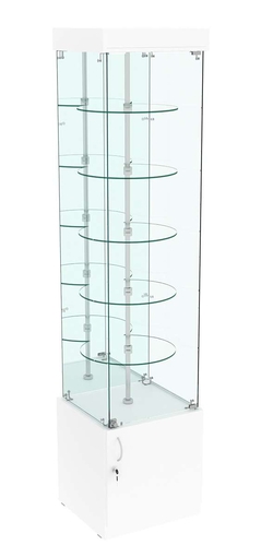 Витрина Ротация с вращающимися полками №504, Белый