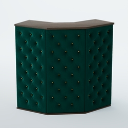 Ресепшен БАРОН №4 (карета золото), Дуб Венге  + Велюр Tiffany 10 Dk. Green