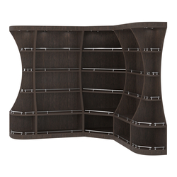 Угловой высокий стеллаж ГАРАНТ №2-О с ограничителями, Дуб Венге