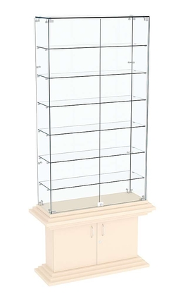 Витрина с узким накопителем КОЛОСС №33, Крем Вайс