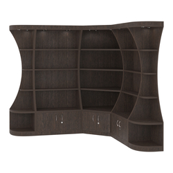 Угловой высокий стеллаж ГАРАНТ №2, Дуб Венге