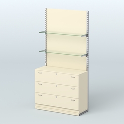 Система ЭЛЕГАНТ №9 с ДСП и тумбой T13 (1200 мм), Крем Вайс