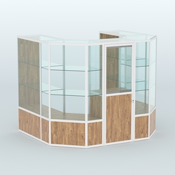 Павильон из профиля пристенный №3в ( 4,32 кв. м), Дуб Канзас коричневый