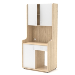 Офисная мини-кухня ЭЛЕГИЯ №5, Дуб Сонома + Белый