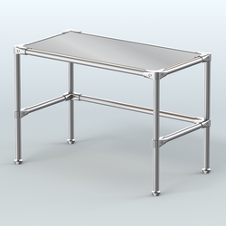 Стол малый D-41 с полкой Зеркало 4мм, Дуб Золотистый