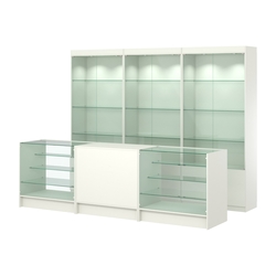 Комплект витрин ЭК-01 и прилавков ЭК-4, Белый