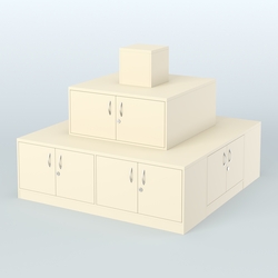 Островок-пирамида с накопителями для торговых центров №2, Крем Вайс