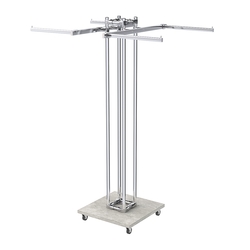 Торговое вешало для одежды двустороннее КОНТУР №K1-1Ц-КПХ, Метрополитан Грей