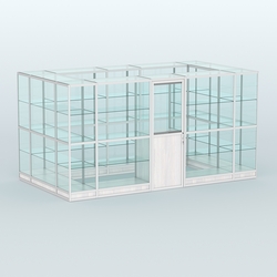 Павильон из профиля островной №2г, Ясень Анкор светлый