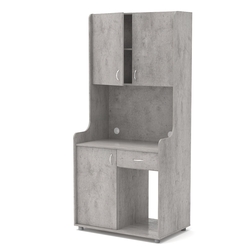 Офисная мини-кухня ЭЛЕГИЯ №5, Бетон Чикаго светло-серый F186 ST9