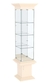 Витрина стаканчик с зеркалом и тремя полками КОЛОСС №4 Крем Вайс