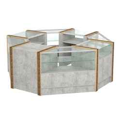 Торговый островок небольшой с молдингами №1 (4,72 кв.м), Метрополитан Грей