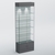 Витрина СЕТЬ №5-П с экономпанелью и полками Темно-Серый