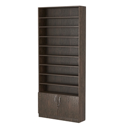 Стеллаж из ДСП с 8-ю полками 250x900 мм серии LEVEL-8 №11 (З/C - ДВП), Дуб Венге