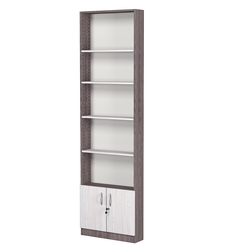 Стеллаж из ДСП с 4-мя полками 150x600 мм серии LEVEL-4 №2 (З/C - ДВП), Ясень Анкор темный + Ясень Анкор светлый