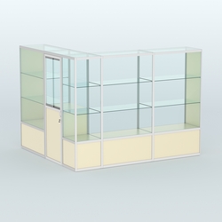 Павильон из профиля угловой №1б (5,5 кв.м), Крем Вайс