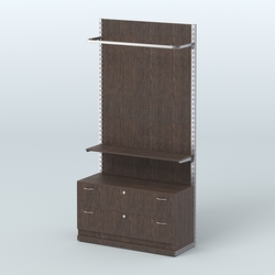 Система ЭЛЕГАНТ №5 с ДСП и тумбой T12 (1200 мм), Дуб Венге