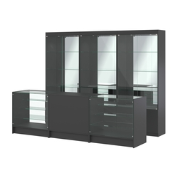 Комплект витрин ЭК-03 и прилавков ЭК-4, Черный