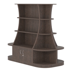 Островной низкий стеллаж ГАРАНТ №2, Дуб Венге