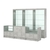 Комплект витрин ЭК-02 и прилавков ЭК-3 Метрополитан Грей