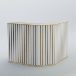 Ресепшен Г-образный серии ПРИЛИВ №4, Дуб Сонома + Белый