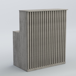 Ресепшен прямоугольный серии ВЕРТИКАЛЬ №1, Бетон Чикаго светло-серый F186 ST9