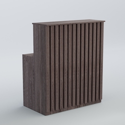 Ресепшен прямоугольный серии ПРИЛИВ №1, Ясень Анкор темный