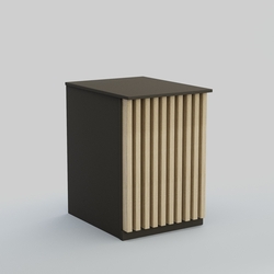 Ресепшен - стол узкий серии ВЕРТИКАЛЬ №9, Черный + Дуб Сонома