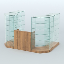 Торговый стеклянный павильон Абсолют №2а (закрытый) (4.13 кв.м), Орех