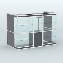 Павильон из профиля пристенный №1в (4,05 кв. м), Антрацит